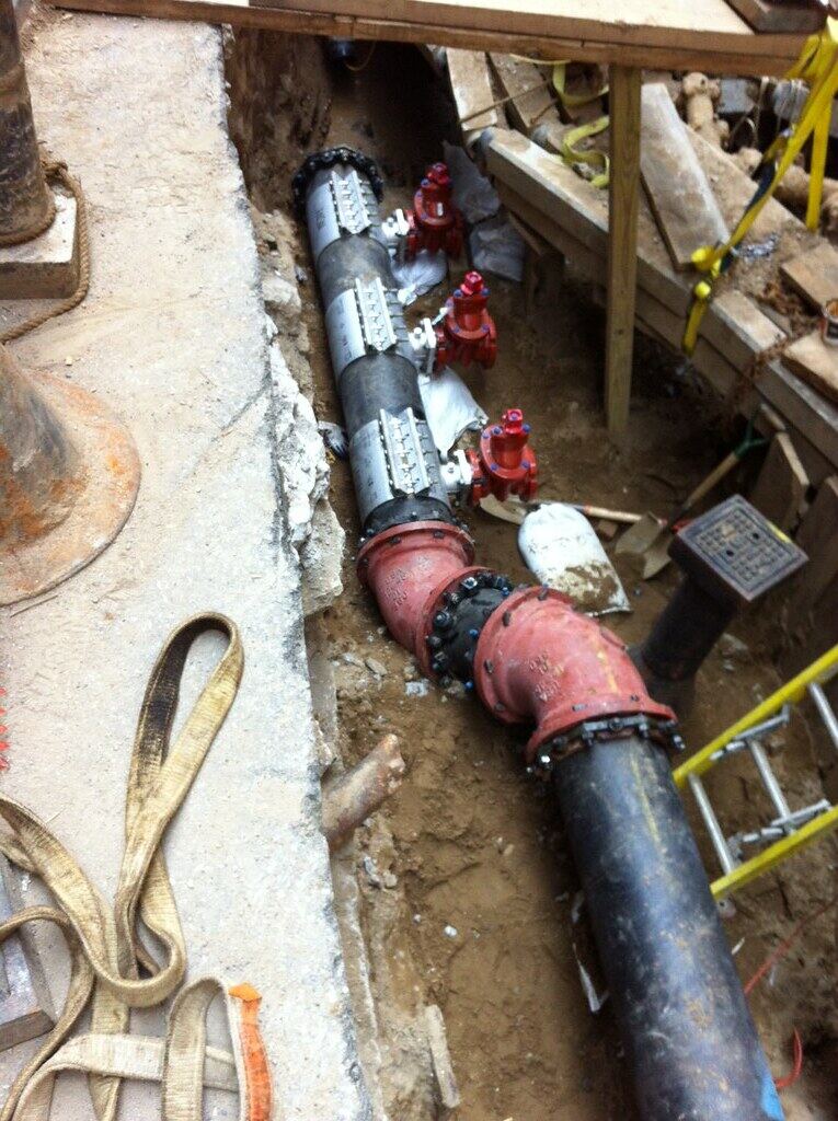 Commercial backflow preventer assembly being tested by Castro Brothers Solutions in El Paso TX